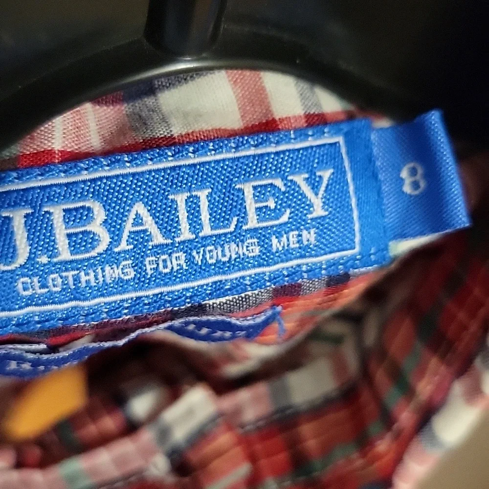 Red Plaid "Roscoe Shirt" by J. Bailey (Bailey Boys) in Size 8 Christmas Church - Picture 7 of 9